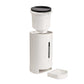 Smart pet feeder with 4.6L capacity and timing function in white ABS material