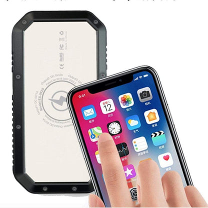 Wireless solar powerbank with phone charging and torch function in ABS and silicone material