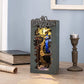 Robotime Rolife Book Nooks Magic House wooden miniature DIY model with light on table
