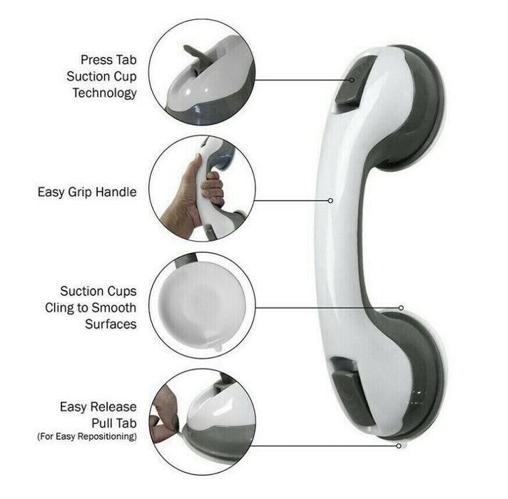 Suction Shower Grab Bar – Bathroom Safety Handle