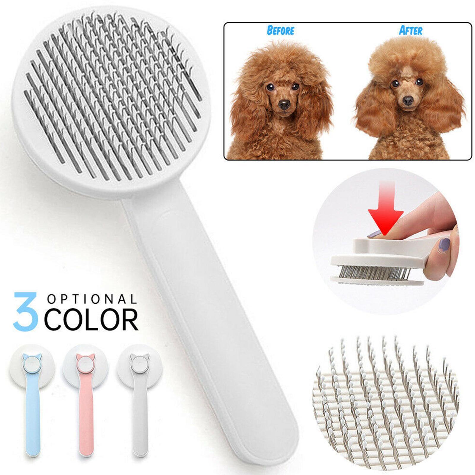 Pet Self Cleaning Cat Brushes, Cat Grooming Brush For Dogs Cats For Long Haired & Short Hair Gently To Remove Loose Undercoat, Mats Tangled - The Peppermint Room