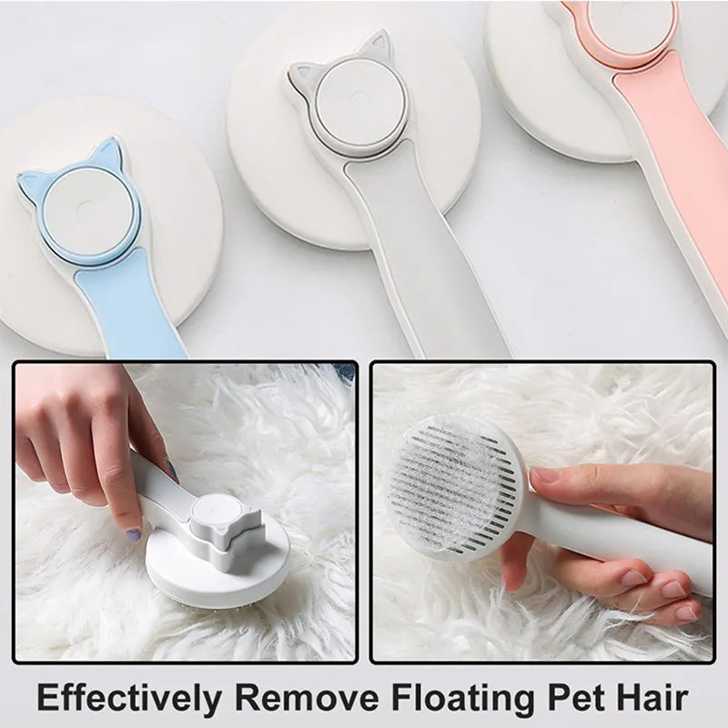 Pet Self Cleaning Cat Brushes, Cat Grooming Brush For Dogs Cats For Long Haired & Short Hair Gently To Remove Loose Undercoat, Mats Tangled - The Peppermint Room
