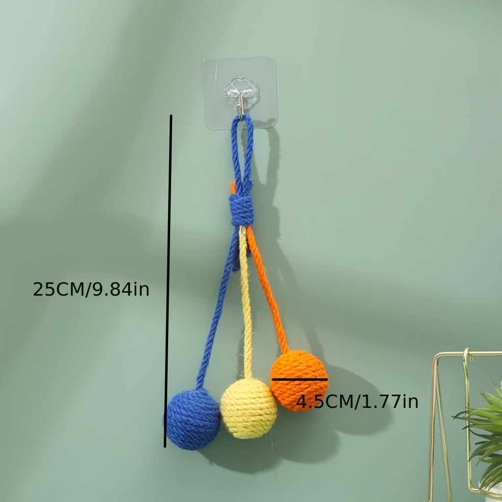 Cat Scratcher Ball, Chewable Scratcher For Kittens Chewable Interactive Cat Sisal Rope Ball Toy Cat Ball, Rolling Ball Scratch Cat Toy For Indoor Kittens Puppy Cat Pet - The Peppermint Room