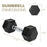 15LB 2 HDRS Rubber Coated Solid Cast Iron Dumbbells, Not Shipped On Weekends - The Peppermint Room