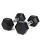 15LB 2 HDRS Rubber Coated Solid Cast Iron Dumbbells, Not Shipped On Weekends - The Peppermint Room