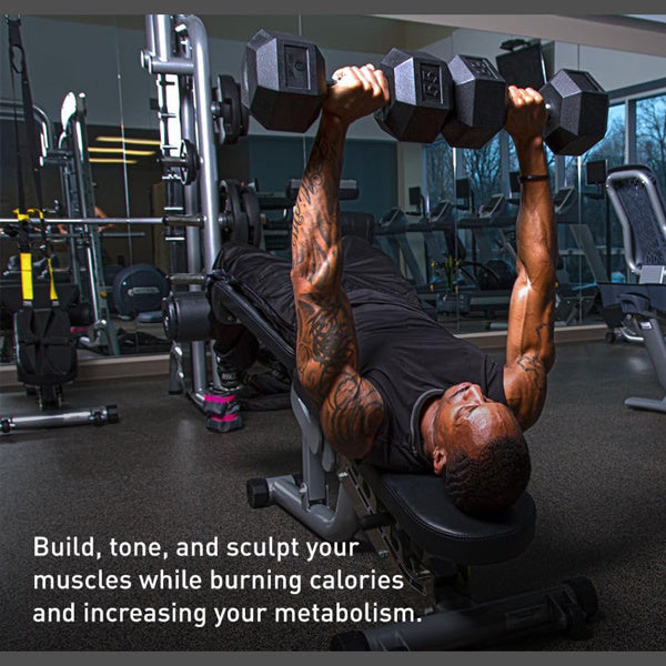 15LB 2 HDRS Rubber Coated Solid Cast Iron Dumbbells, Not Shipped On Weekends - The Peppermint Room