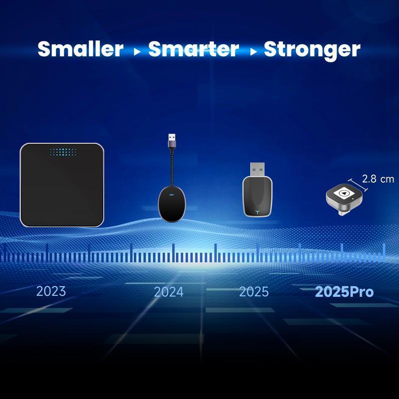 2025 Wireless CarPlay Adapter For IPhone And Android Fast Connection No Delay Hands-free Calling Wireless Car Electronics Adapter - The Peppermint Room