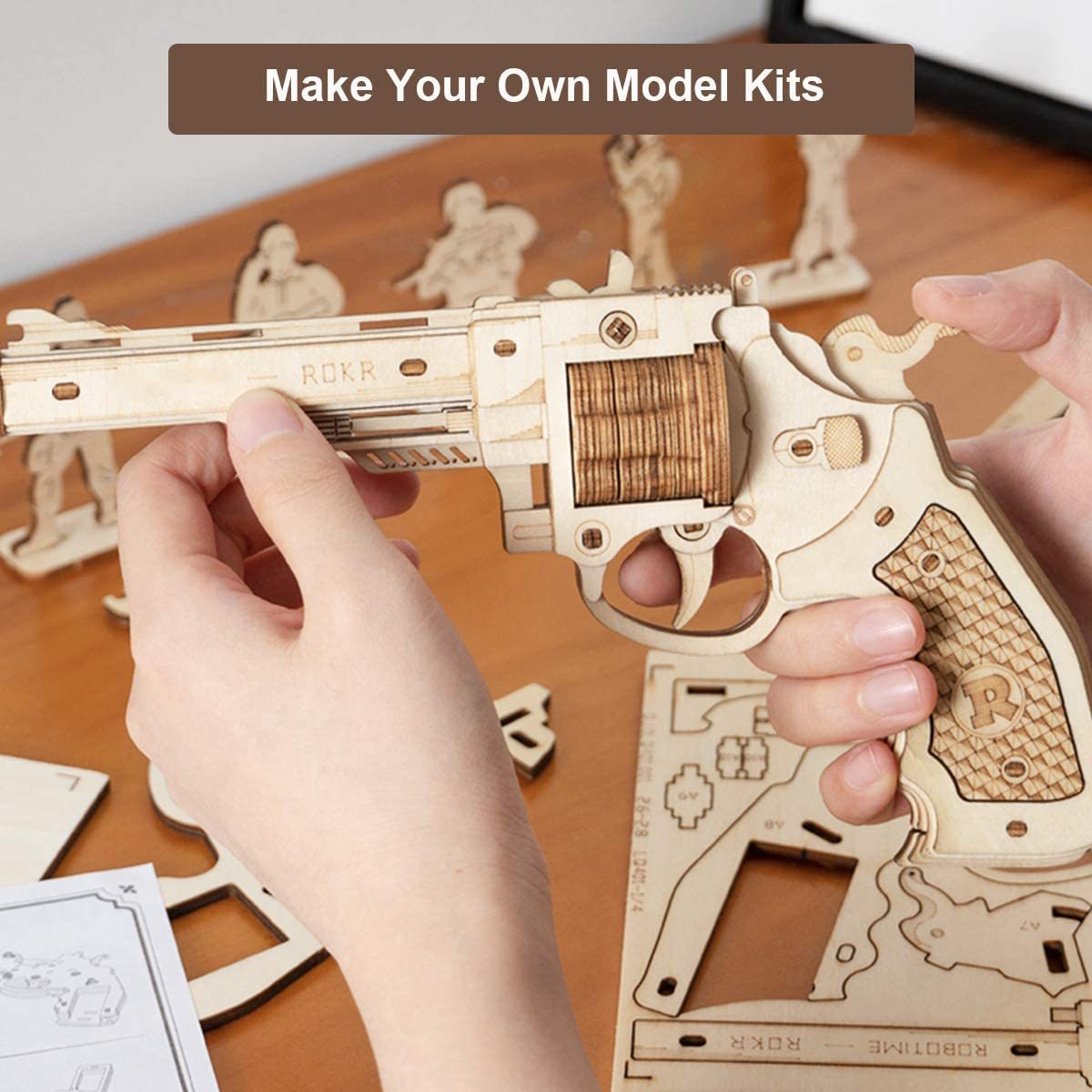 Robotime Gun Blocks Model Buliding Kit Toys Gift For Children Kids Boys Birthday Gift - The Peppermint Room