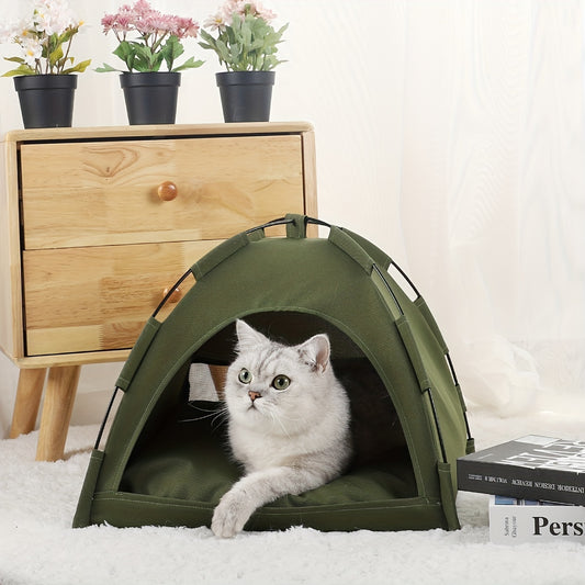 Cat Tent Bed With Removable Non-Slip Soft Pad, Portable Pet Tent Cave For Cats And Small Dogs Kitten Breathable Self-Cooling Pet Mat For Dogs And Cats - The Peppermint Room