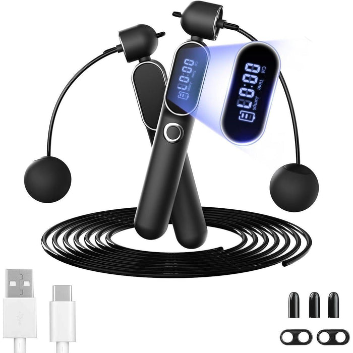 2-in-1 Digital Cordless Skipping Rope – Adjustable