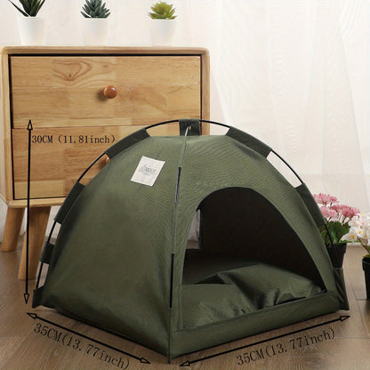 Cat Tent Bed With Removable Non-Slip Soft Pad, Portable Pet Tent Cave For Cats And Small Dogs Kitten Breathable Self-Cooling Pet Mat For Dogs And Cats - The Peppermint Room