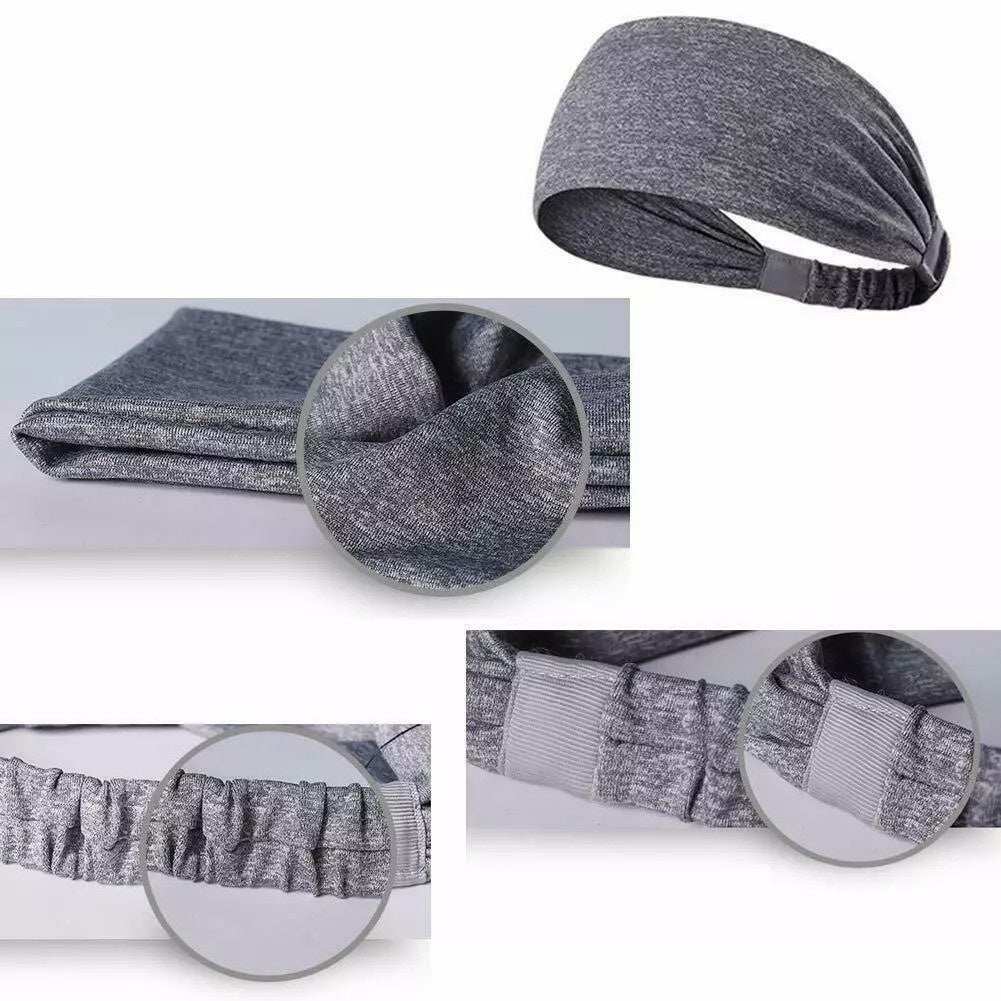 5-Pack- Unisex Sports Fitness Headband And Sweatband - The Peppermint Room