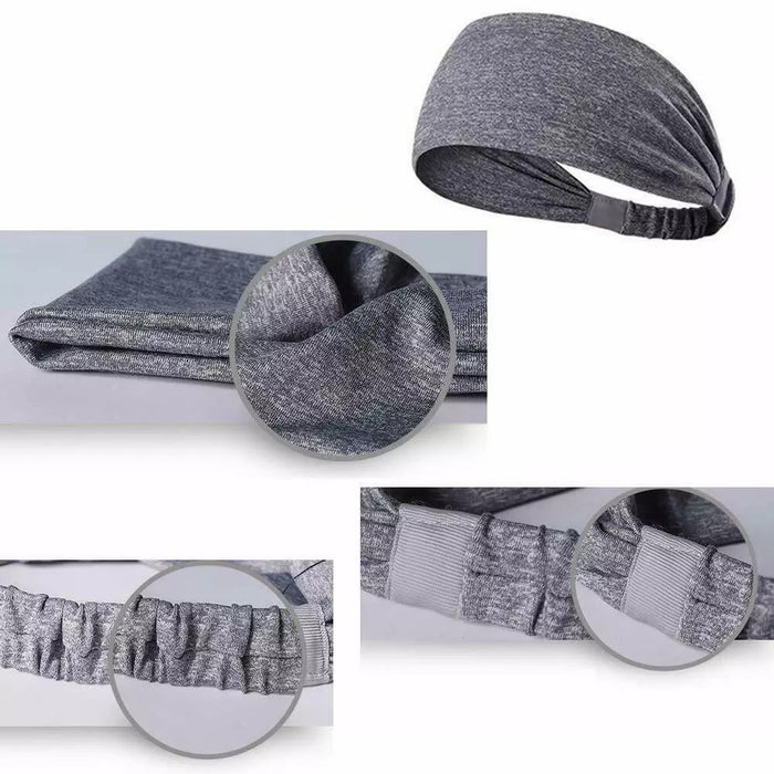 5-Pack- Unisex Sports Fitness Headband And Sweatband - The Peppermint Room