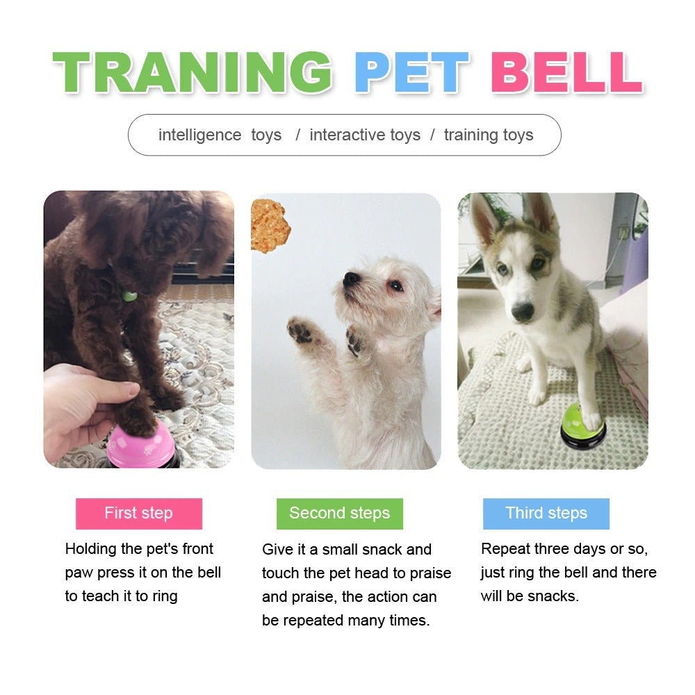 Dog Training Bell, Dog Puppy Pet Potty Training Bells, Dog Cat Door Bell Tell Bell With Non-Skid Rubber Base - The Peppermint Room