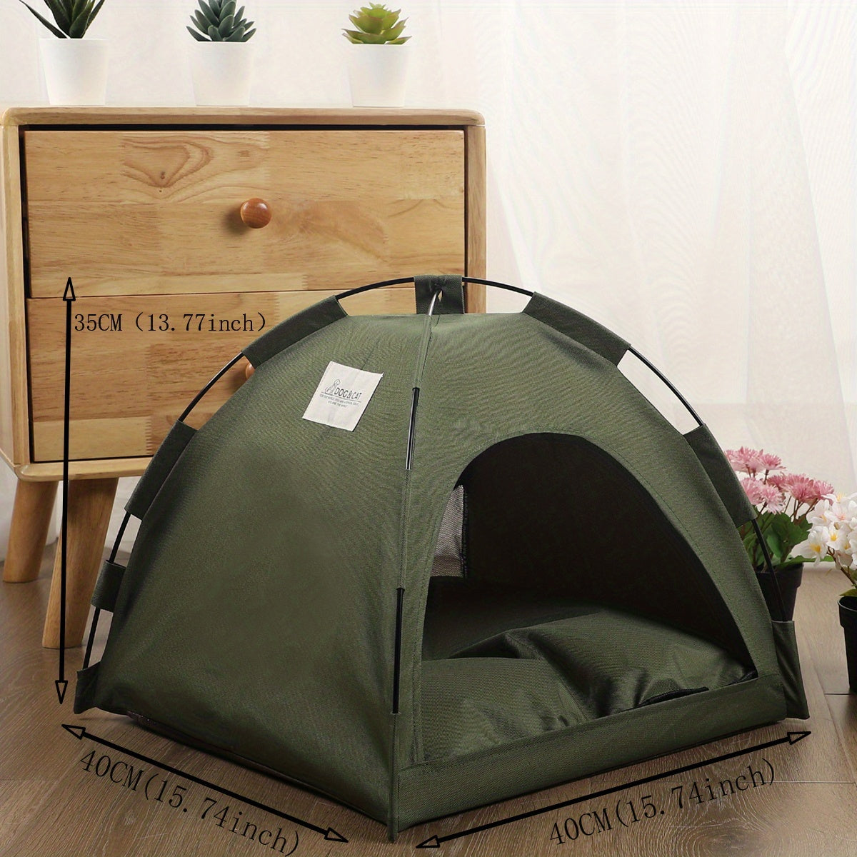 Cat Tent Bed With Removable Non-Slip Soft Pad, Portable Pet Tent Cave For Cats And Small Dogs Kitten Breathable Self-Cooling Pet Mat For Dogs And Cats - The Peppermint Room