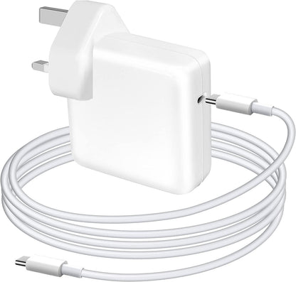 87W USB C Type C Fast Charger Power Adapter Compatible With Book Pro Uk Plug - The Peppermint Room