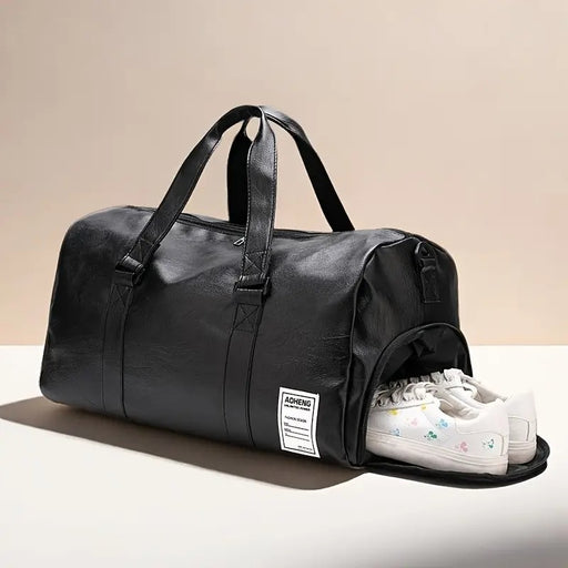 Sport Fitness Bag, Travel Bag, Black Stylish Business Travel Bag, Separate Shoe Depot, Zip Off, For Gym, Sport, Travel, Waterproof - The Peppermint Room