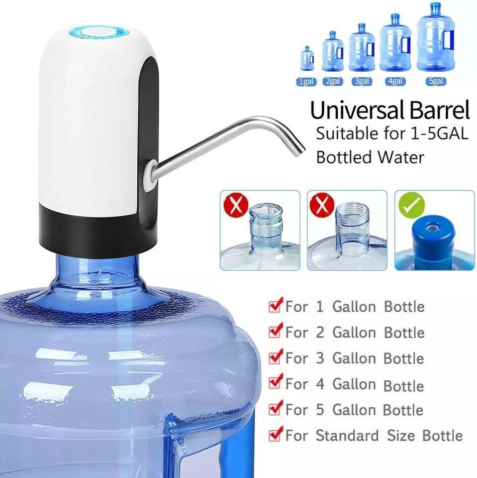 Water Bottle Electric Automatic Universal Dispenser 5 Gallon USB USB Water Dispenser Automatic Drinking Water Bottle - The Peppermint Room