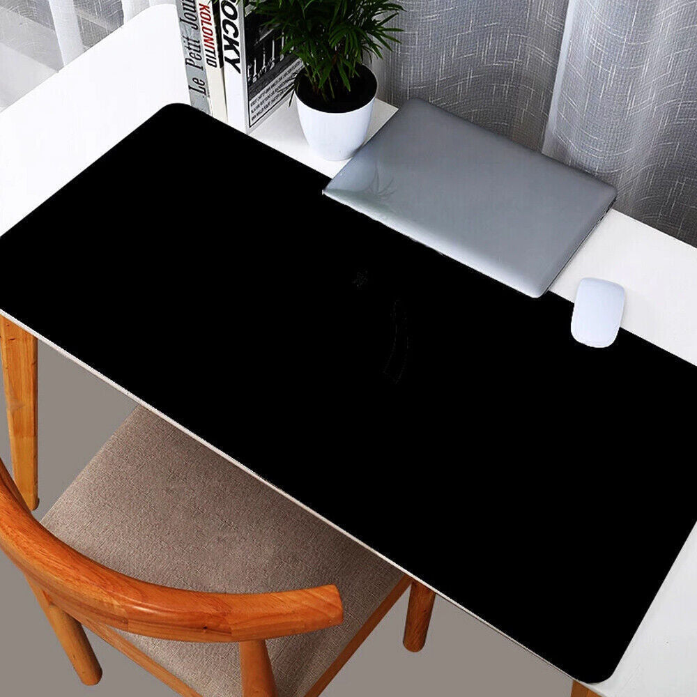 Black 90x40cm Extra Large Anti Slip Gaming Mouse Mat PC Laptop Keyboard Desk Pad - The Peppermint Room