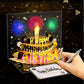 Light Music  Up Card Gift Cake Happy Birthday Card With Envelope - The Peppermint Room