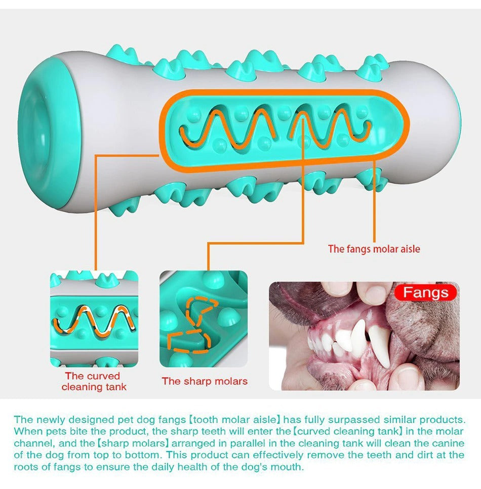 Dog Squeaky Toys For Aggressive Chewers, Tough Toothbrush Dog Chew Toy, Nearly Indestructible Rubber Toys For Pet Training, Teeth Cleaning, Playing And Chewing - The Peppermint Room