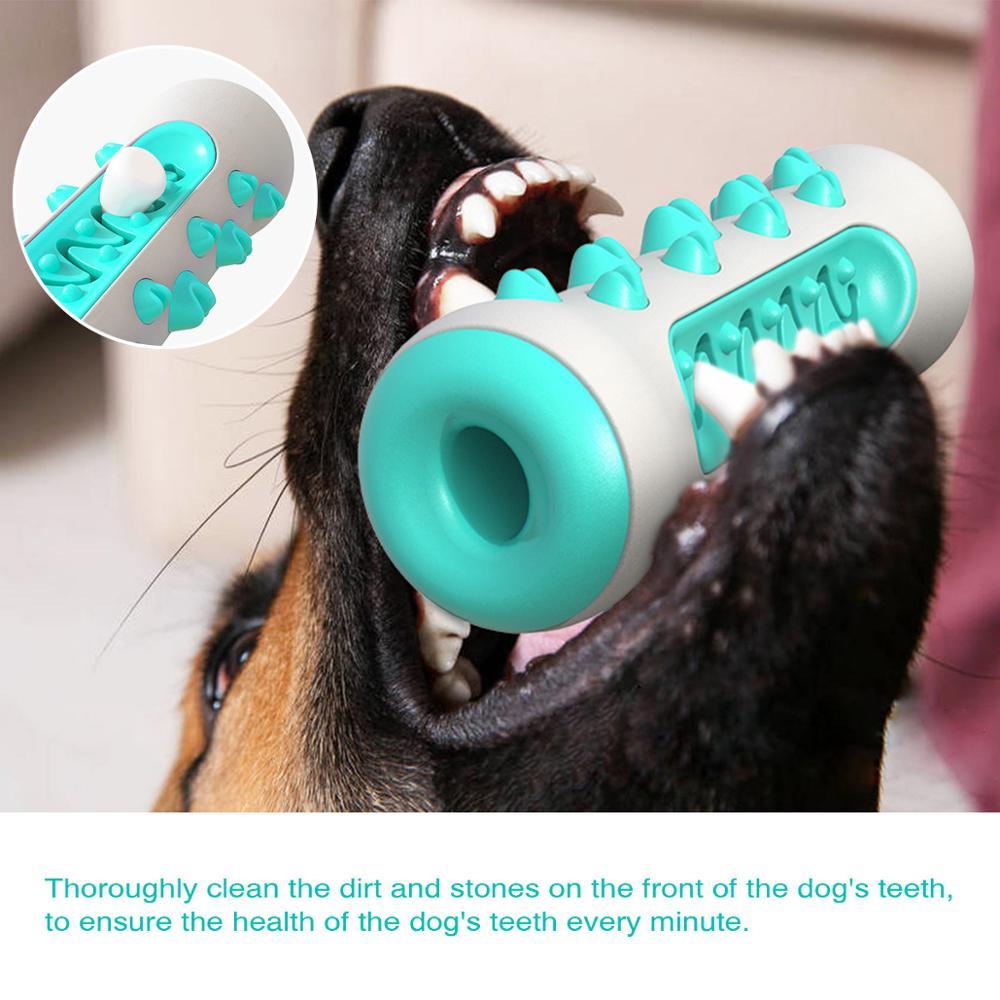 Dog Squeaky Toys For Aggressive Chewers, Tough Toothbrush Dog Chew Toy, Nearly Indestructible Rubber Toys For Pet Training, Teeth Cleaning, Playing And Chewing - The Peppermint Room