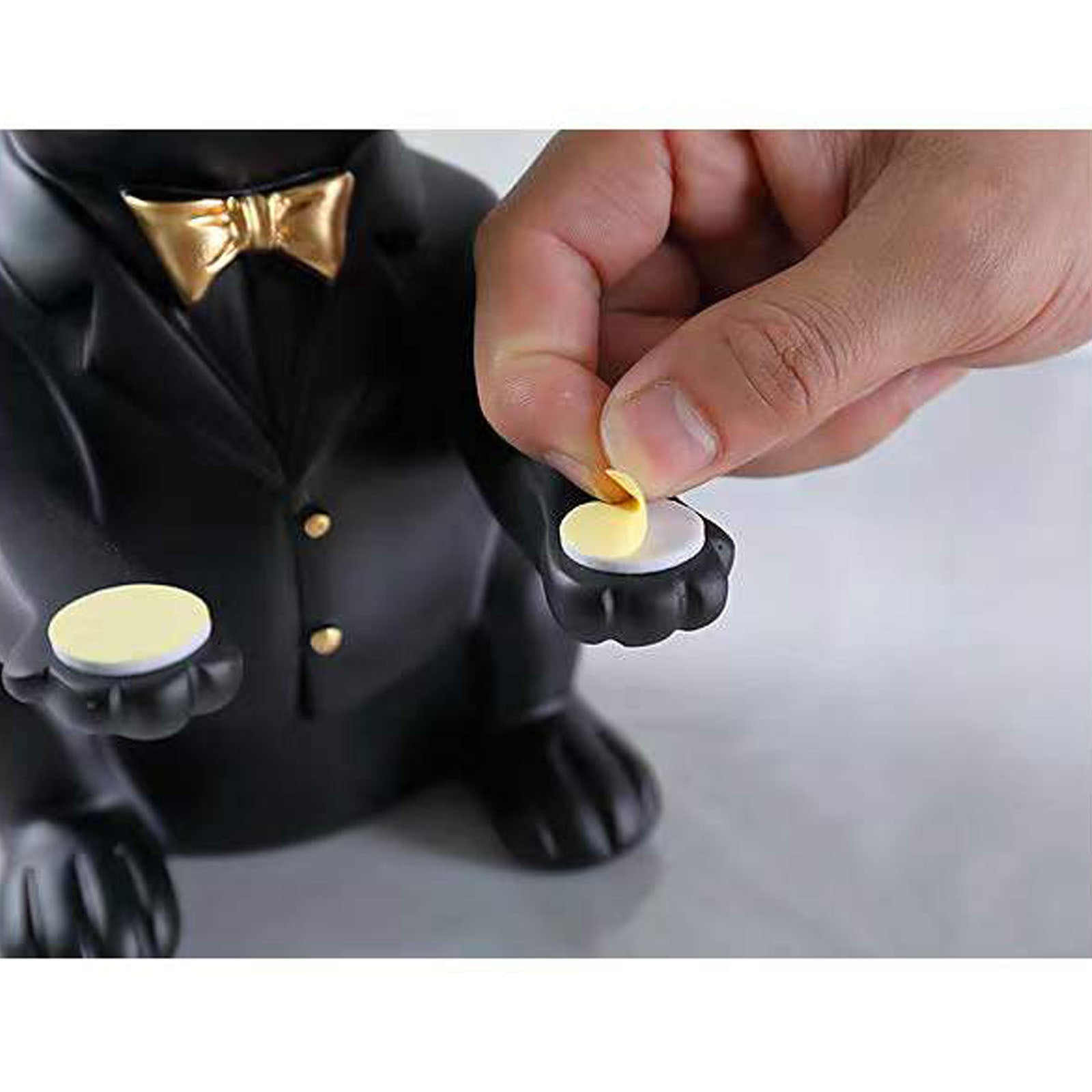 French Bulldog Statue Home Decoration, Cute Dog Statue With Tray French Bulldog Accessories Gift, Black Or Brown Sculpture Home Decoration Coin Savings Bank Storage - The Peppermint Room