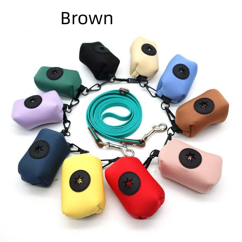 Colorful pet supplies stool bag dispensers made of diving fabric, compact 11x5x5cm size