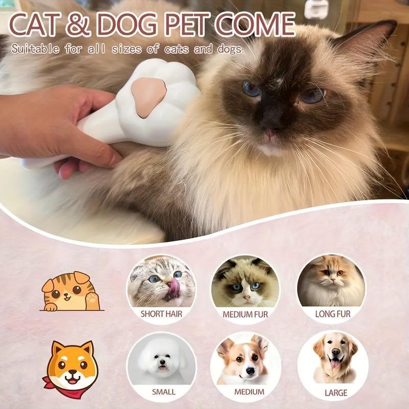 Pet Massage Hair Removal Comb, Paw ShapedPet Grooming Brush, PetHair Remover, Dog & CatGrooming Supplies Viral Dogvacuum Pethairremover Tool - The Peppermint Room