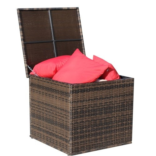Wicker Patio Furniture Storage Box - The Peppermint Room