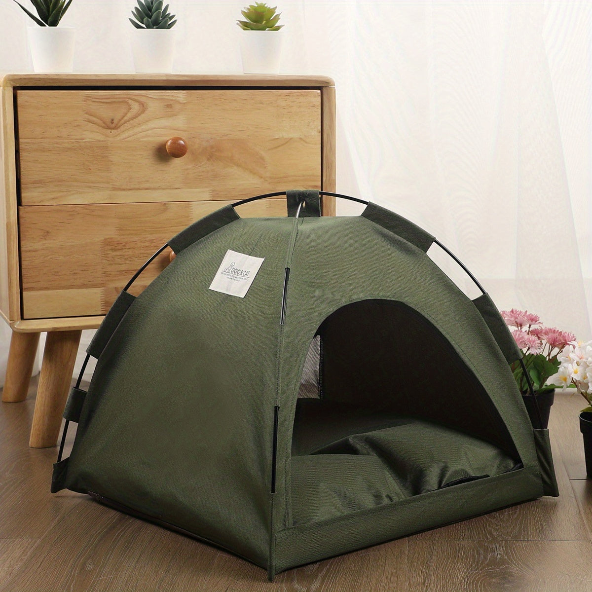 Cat Tent Bed With Removable Non-Slip Soft Pad, Portable Pet Tent Cave For Cats And Small Dogs Kitten Breathable Self-Cooling Pet Mat For Dogs And Cats - The Peppermint Room