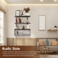 2 In 1 Floating Shelves Wall Mounted With Storage Basket Bathroom Shelves Over Toilet Wooden Shelves For Bedroom Living Room Kitchen Office Wall Decor Plants - The Peppermint Room
