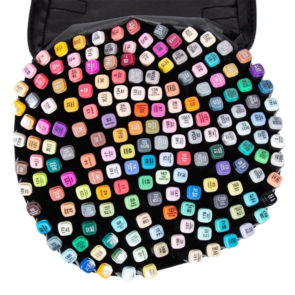 168 Colors Dual Tip Art Markers Color Pens Drawing Watercolour Kids &  Gift - The Peppermint Room