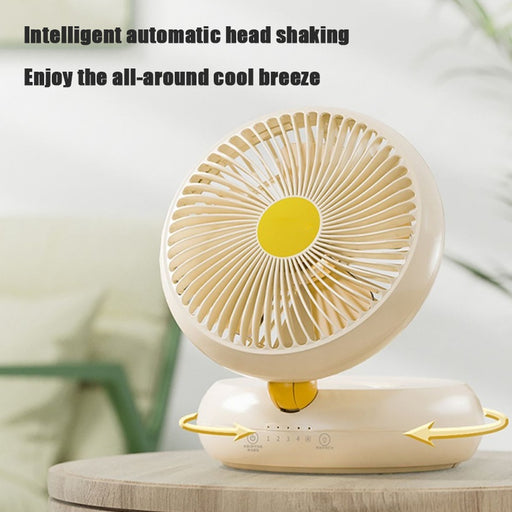 Rechargeable Table Fan – Quiet, Foldable, 4 Speeds