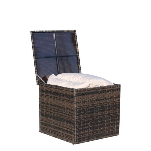Wicker Patio Furniture Storage Box - The Peppermint Room