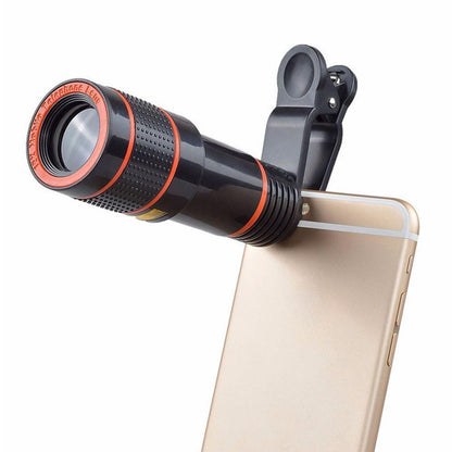 HD 8X Clip On Optical Zoom Telescope Camera Lens For Universal Mobile Cell Phone - The Peppermint Room