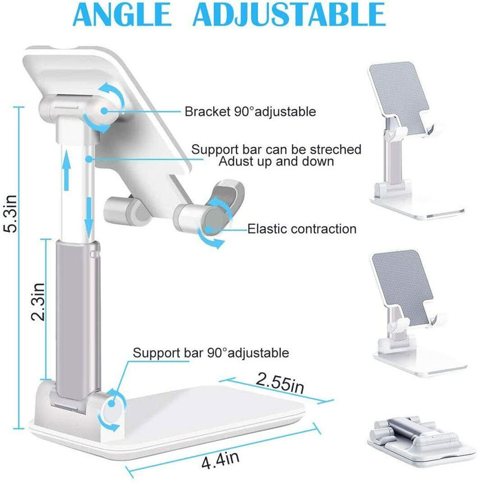Cell Phone Stand Desktop Holder Tablet Stand Mount Mobile Phone Desktop Tablet Holder Table Cell Foldable Extend Support Desk Mobile Phone Holder Stand - The Peppermint Room