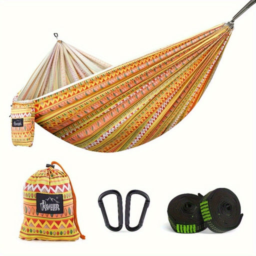 2025 Upgraded Bohemian Camping Hammock,Military Parachute Nylon Material, Portable Single Hammock 500lbs Load-bearing, Suitable - The Peppermint Room