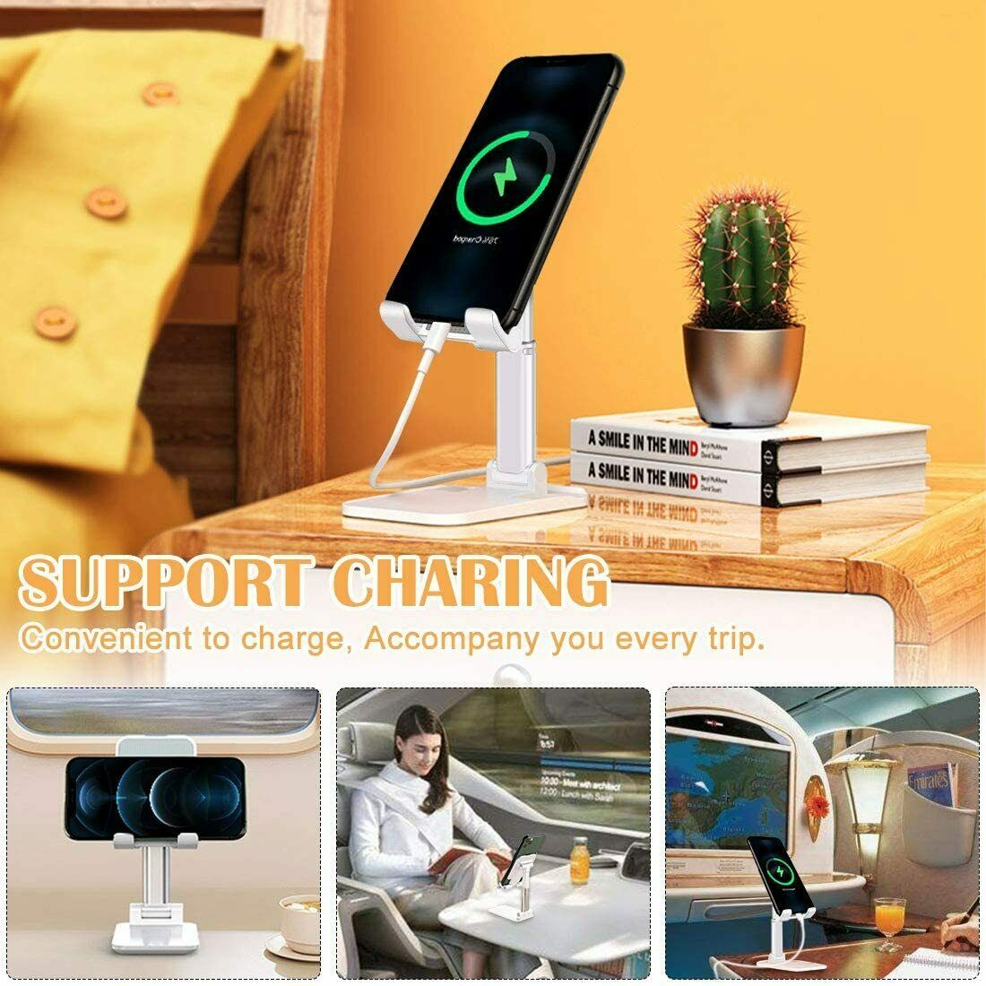 Cell Phone Stand Desktop Holder Tablet Stand Mount Mobile Phone Desktop Tablet Holder Table Cell Foldable Extend Support Desk Mobile Phone Holder Stand - The Peppermint Room