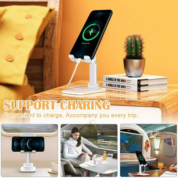 Cell Phone Stand Desktop Holder Tablet Stand Mount Mobile Phone Desktop Tablet Holder Table Cell Foldable Extend Support Desk Mobile Phone Holder Stand - The Peppermint Room