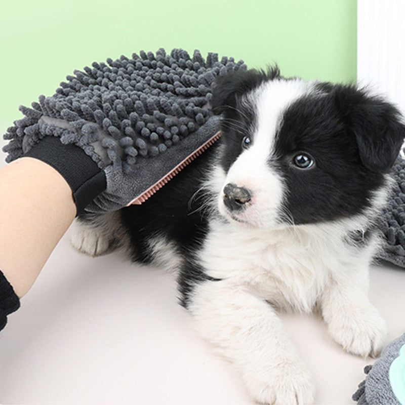 Pet Bathing Brush 2-in-1 Grooming Glove Elegant Dog Grooming Tool For Brushing, Massaging, And Drying Pet Grooming Kit For Dog Cat 2-Sided Bathing Brush Cleaning Massage Glove - The Peppermint Room