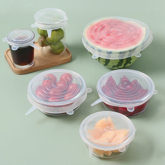 6pcs Silicone Stretch Lids – Reusable Food Covers