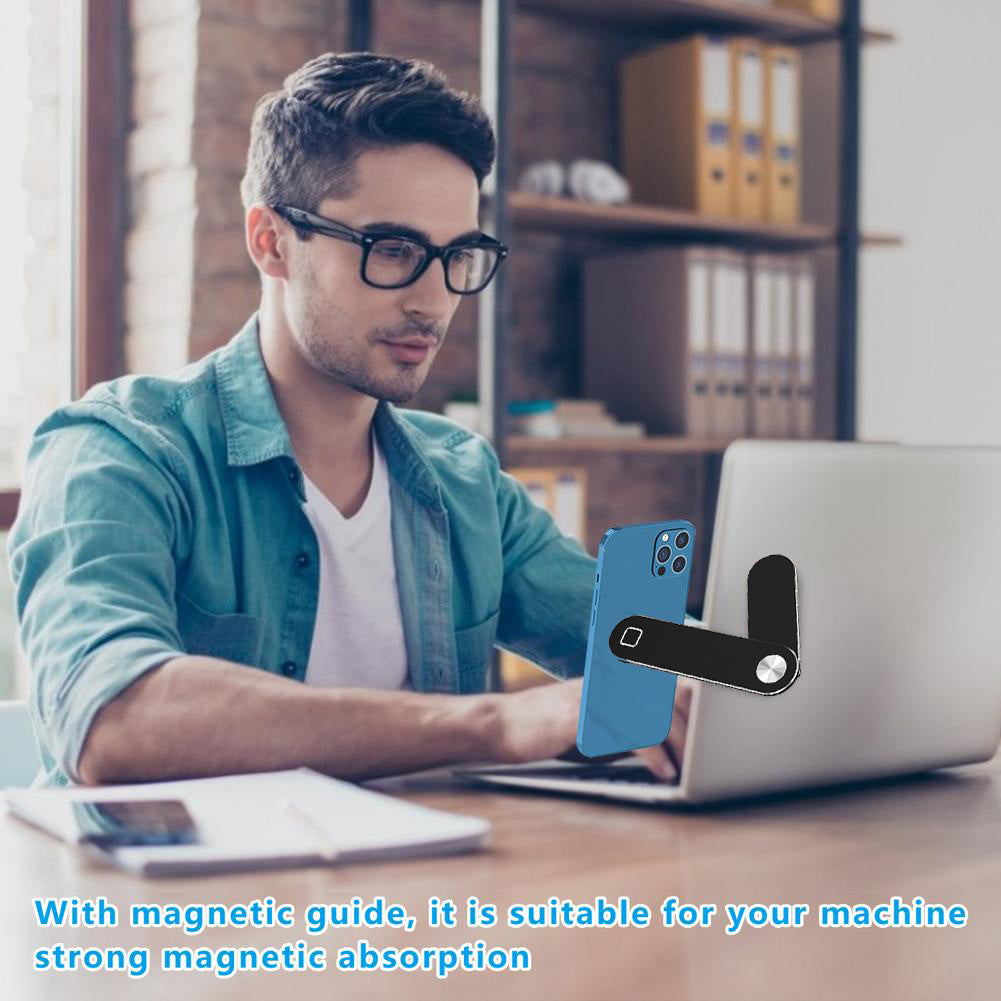 Laptop Phone Holder, Adjustable Laptop Side Mount Clip, Magnetic Laptop Monitor Mount, Computer Laptop Cellphone Stand Foldable Aluminum Expansion Bracket Tablet Clip - The Peppermint Room