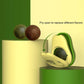 Avocado catnip toy with replaceable silvervine balls for cat teeth cleaning and interactive play