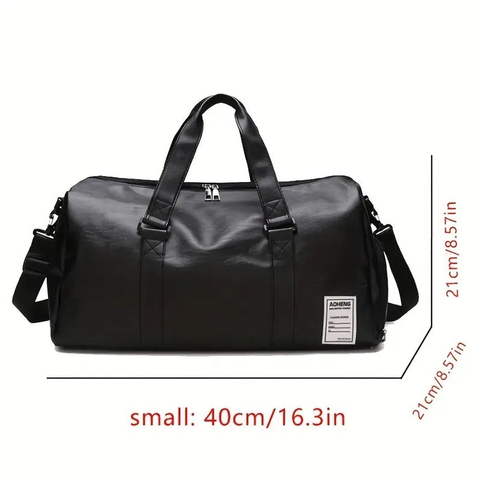 Sport Fitness Bag, Travel Bag, Black Stylish Business Travel Bag, Separate Shoe Depot, Zip Off, For Gym, Sport, Travel, Waterproof - The Peppermint Room