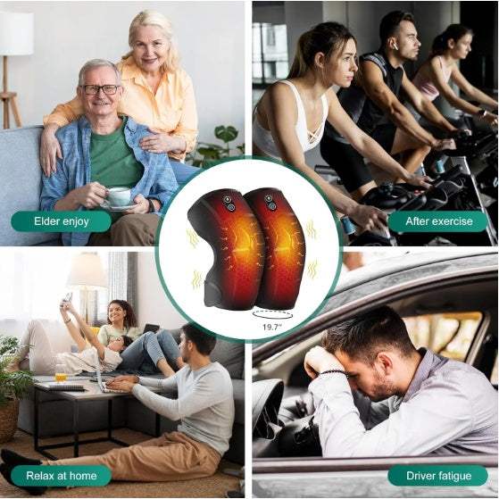 Eated Knee Massager With Vibration, Cordless Heating Pad For Knees, Shoulders And Elbows To Relieve Deep Tissue Pressure, Knee Warming Kit, Heated Knee Pads For Men, Women And Seniors - The Peppermint Room