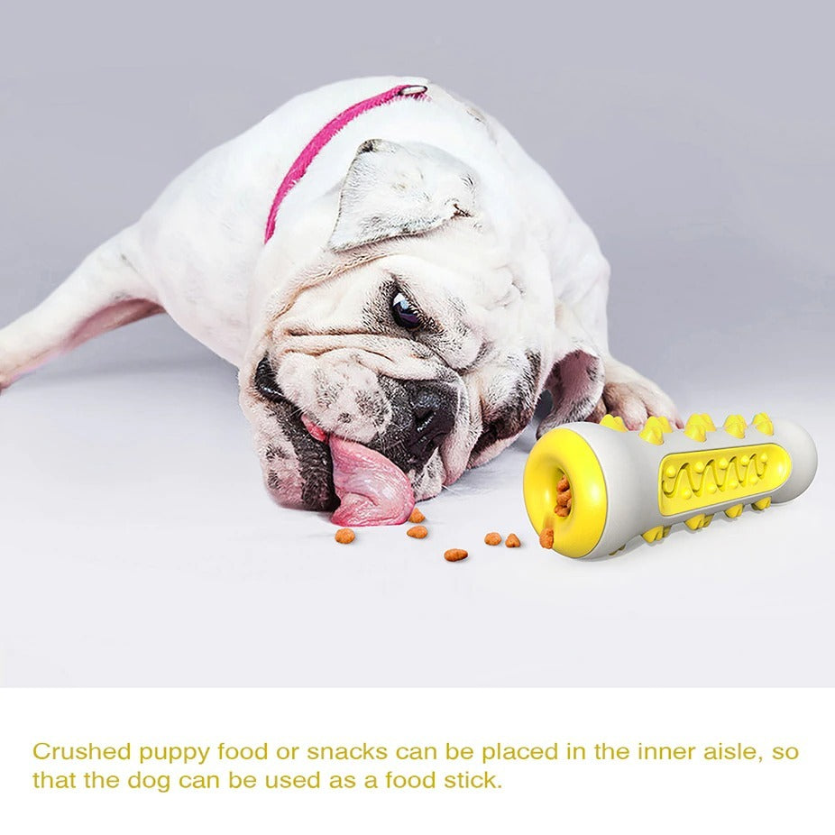 Dog Squeaky Toys For Aggressive Chewers, Tough Toothbrush Dog Chew Toy, Nearly Indestructible Rubber Toys For Pet Training, Teeth Cleaning, Playing And Chewing - The Peppermint Room