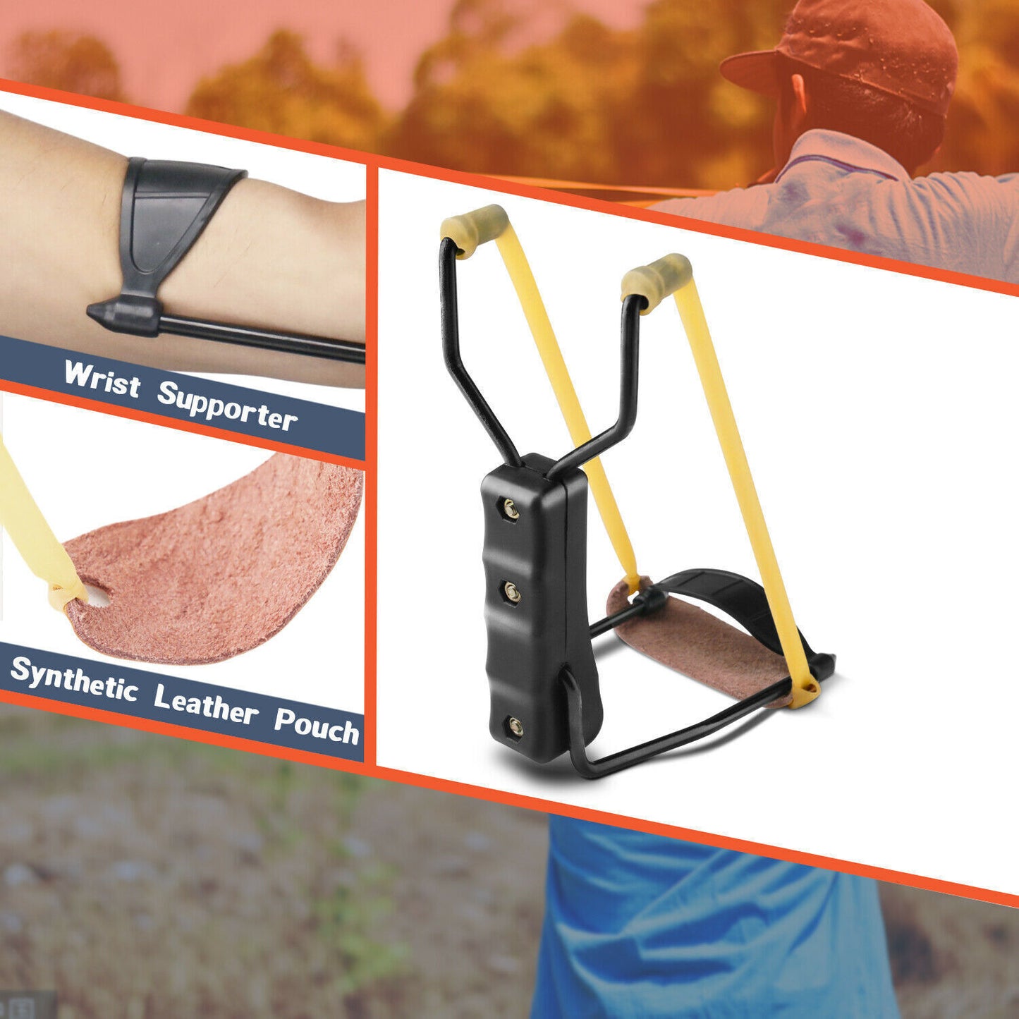Compact Folding Slingshot  Catapult For Hunting Outdoor Sport Games - The Peppermint Room