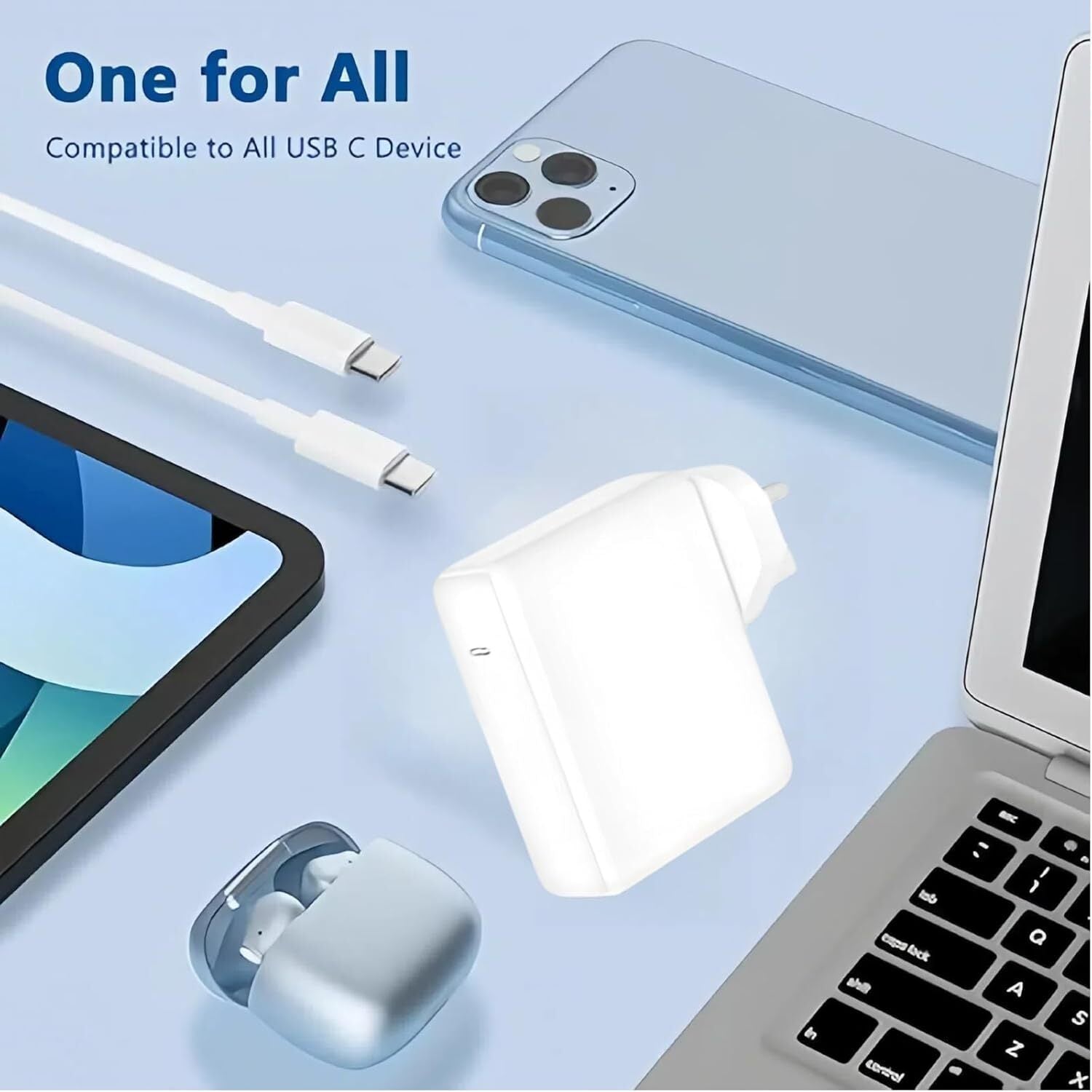 87W USB C Type C Fast Charger Power Adapter Compatible With Book Pro Uk Plug - The Peppermint Room