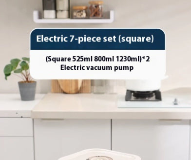 Vacuum Food Storage Box Electric Suction Timer Office Worker Microwave Oven Glass Lunch Box